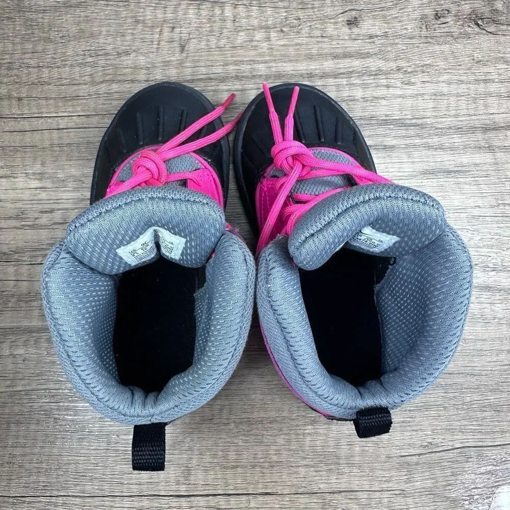 Nike~Girls Toddler~ACG Woodside 2 High Pink/Black/Gray Boots~Size 9C (524878-600